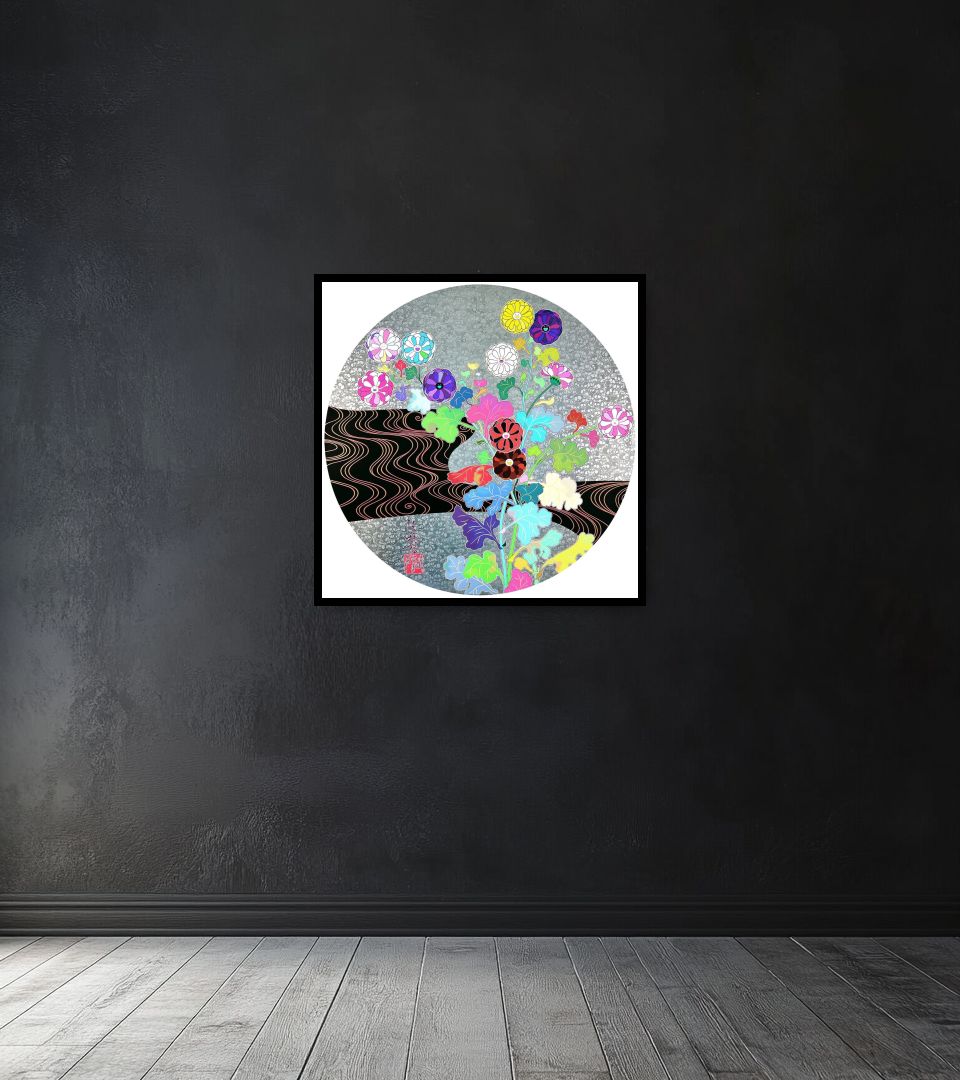 Print Kōrin: Tranquility on dark wall