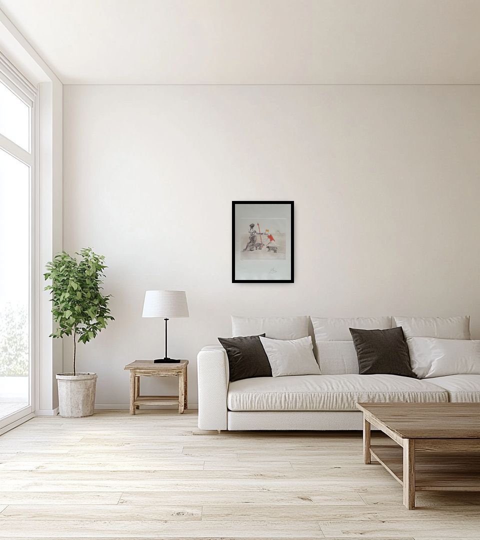 Print Pastorale in light living room