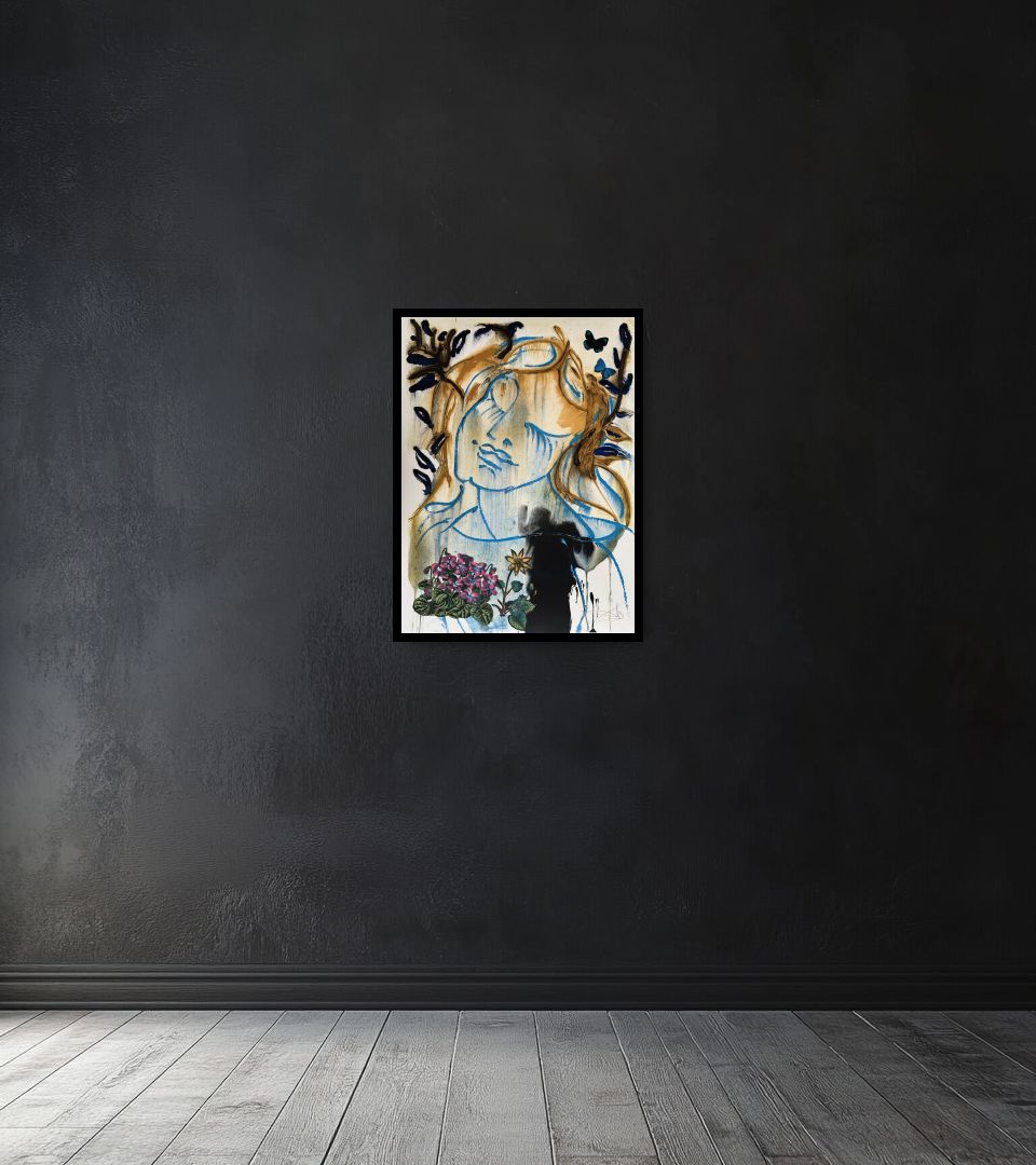 Print Les Saisons on dark wall