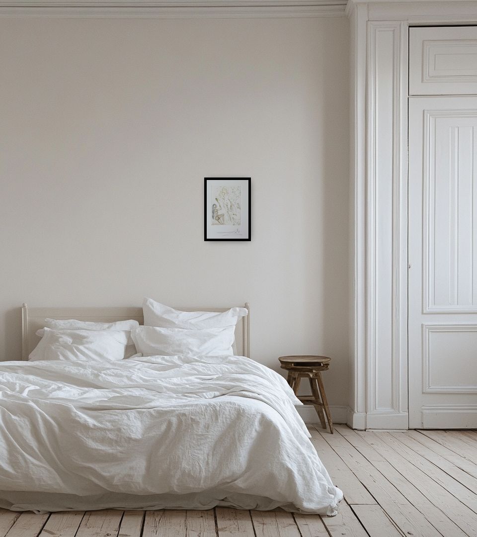 Print Blanchefleur in light bedroom