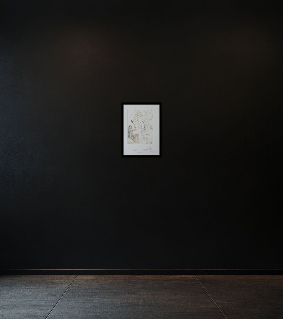 Print Blanchefleur on dark wall