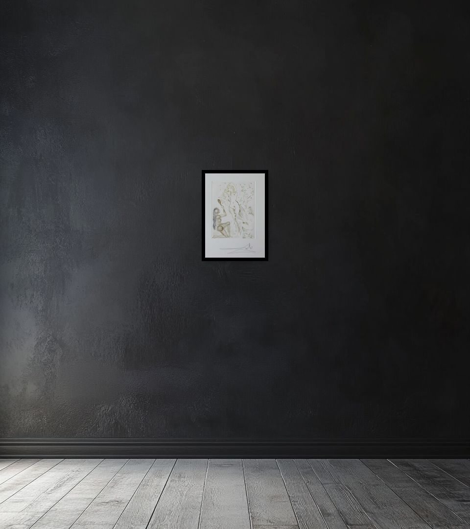 Print Blanchefleur on dark wall