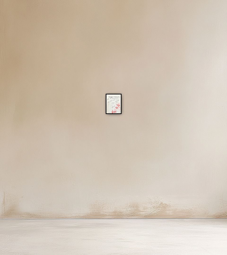 Drawing À Mlle Timmerman on warm wall
