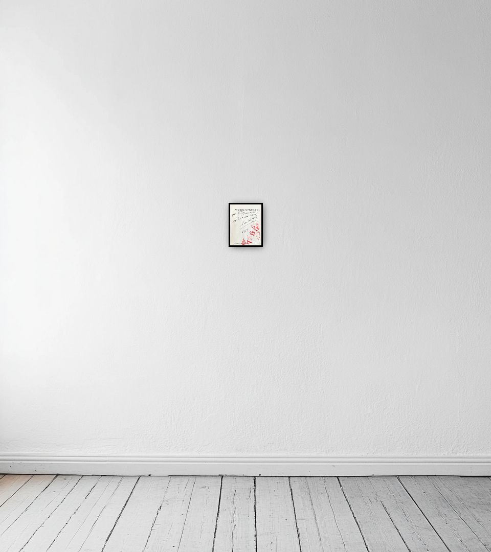 Drawing À Mlle Timmerman on light wall