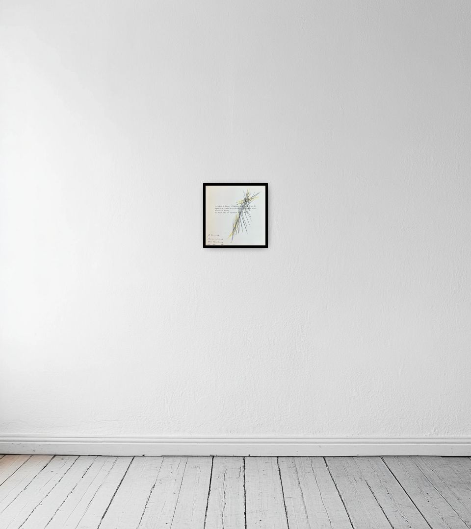 Drawing Untitled on light wall