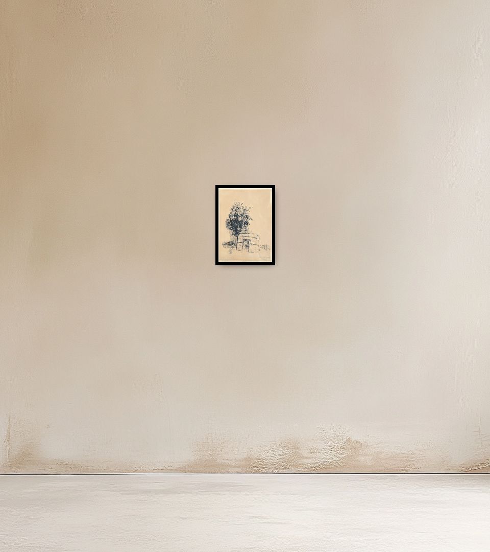 Print L'Arc de triomphe on warm wall