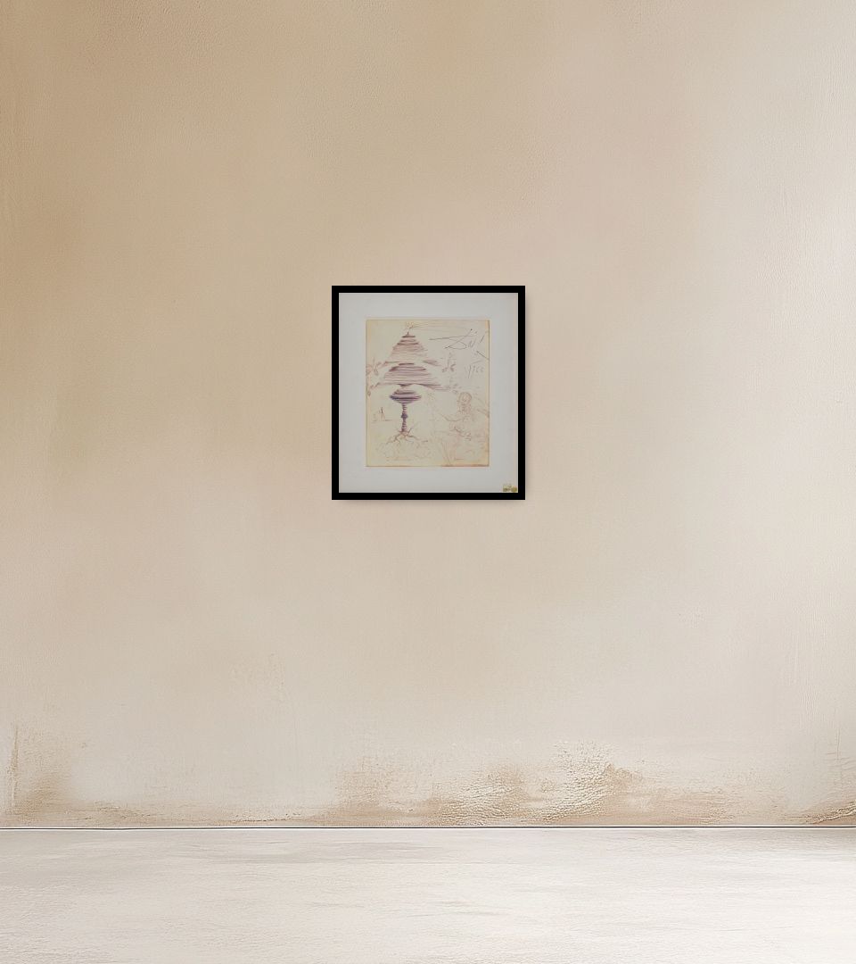 Рисунок Рождественская елка на светлой стене