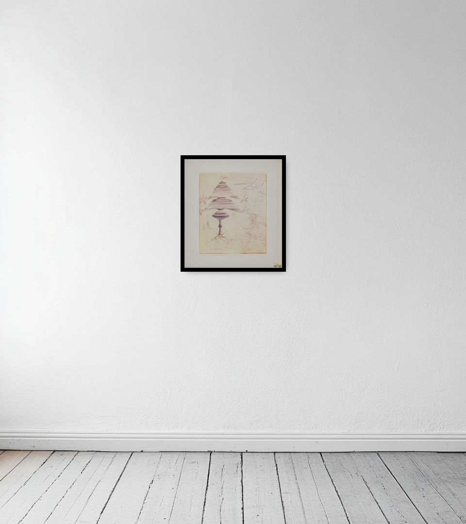 Рисунок Рождественская елка на светлой стене