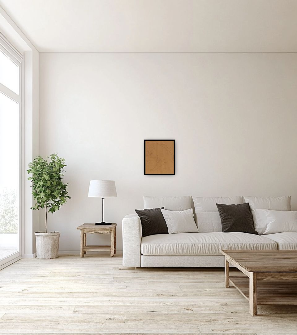 Drawing Il cavaliere in light living room