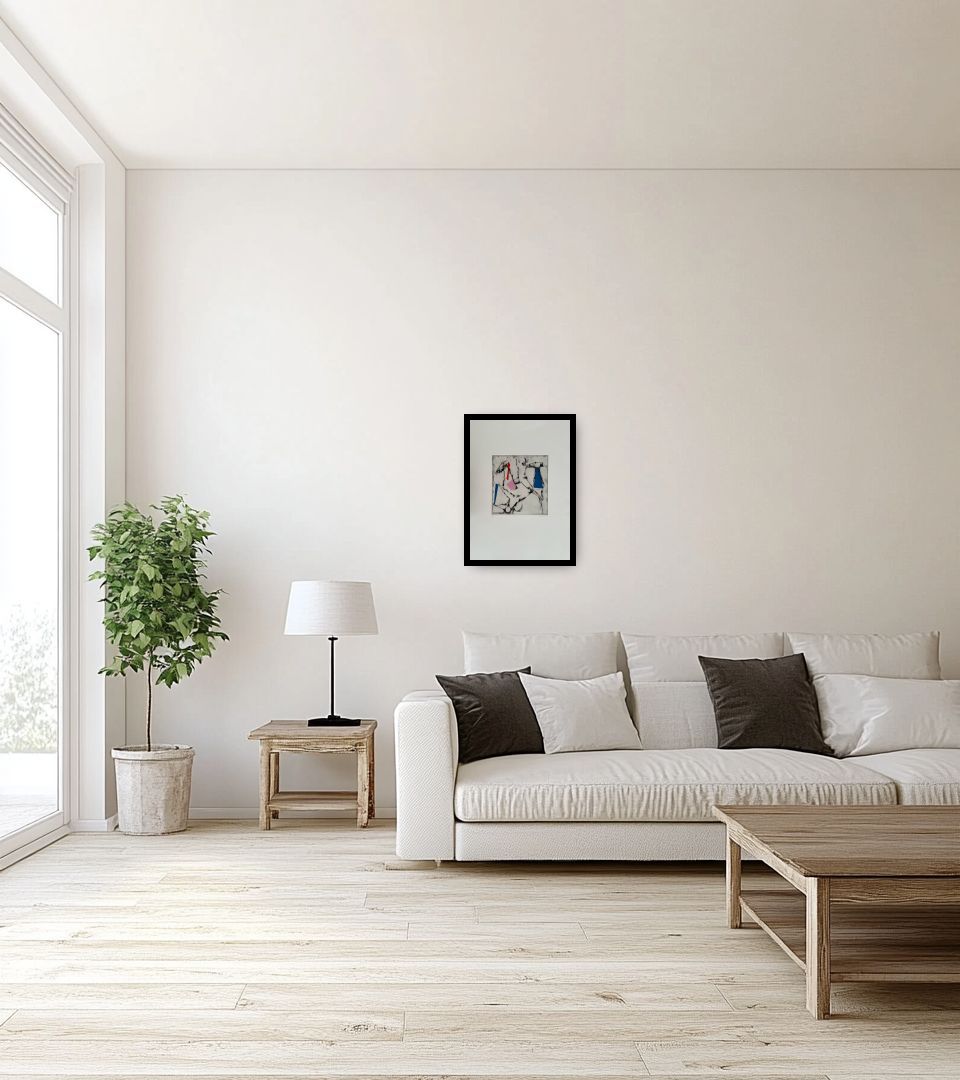 Print La caduta in light living room