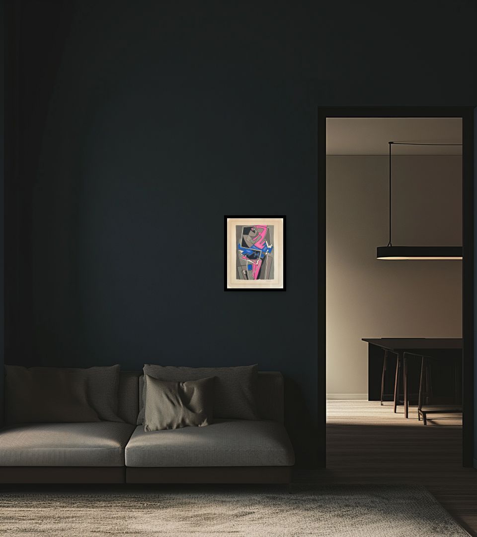 Print Ballerine in dark living room