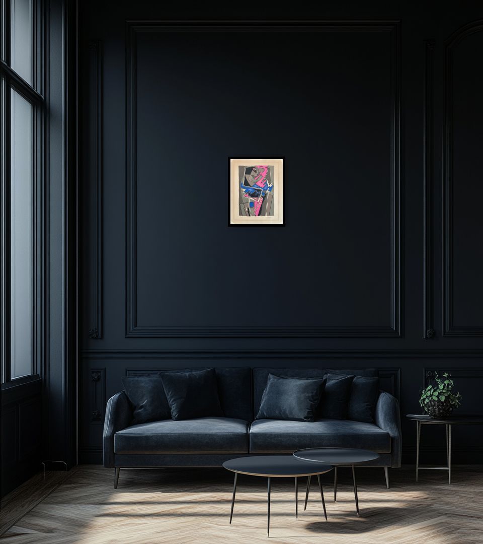 Print Ballerine in dark living room