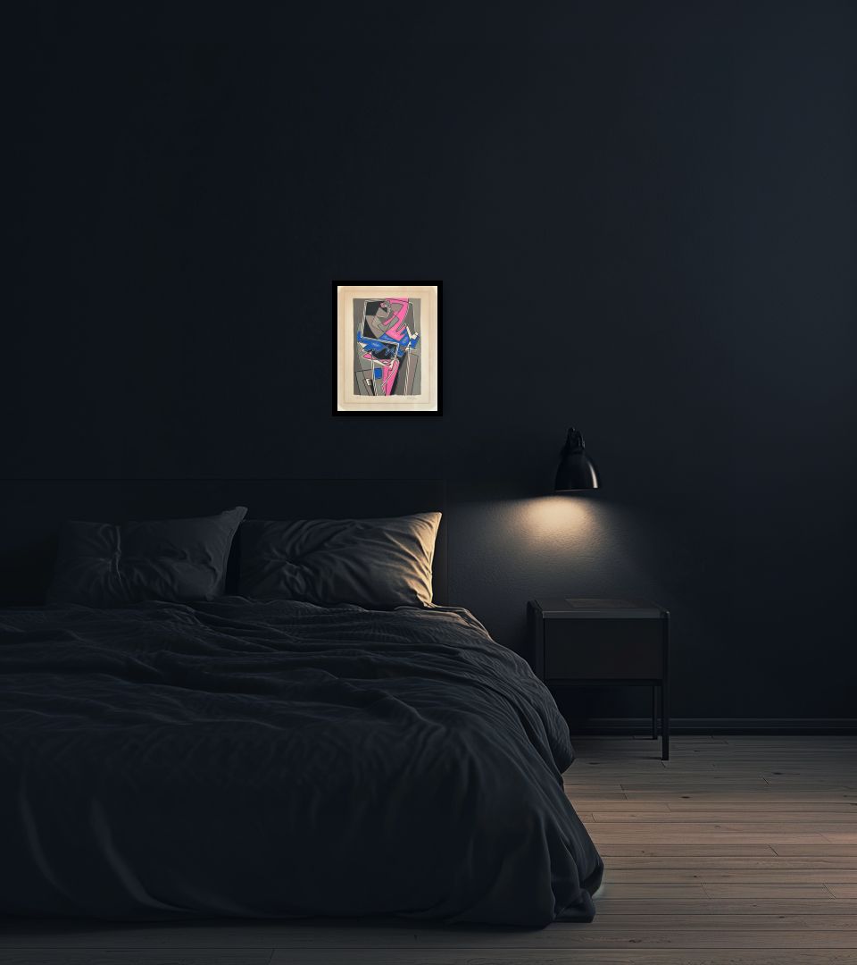 Print Ballerine in dark bedroom