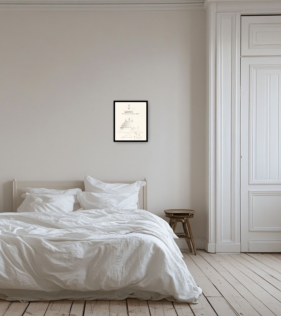 Drawing Conversations with Dali in light bedroom