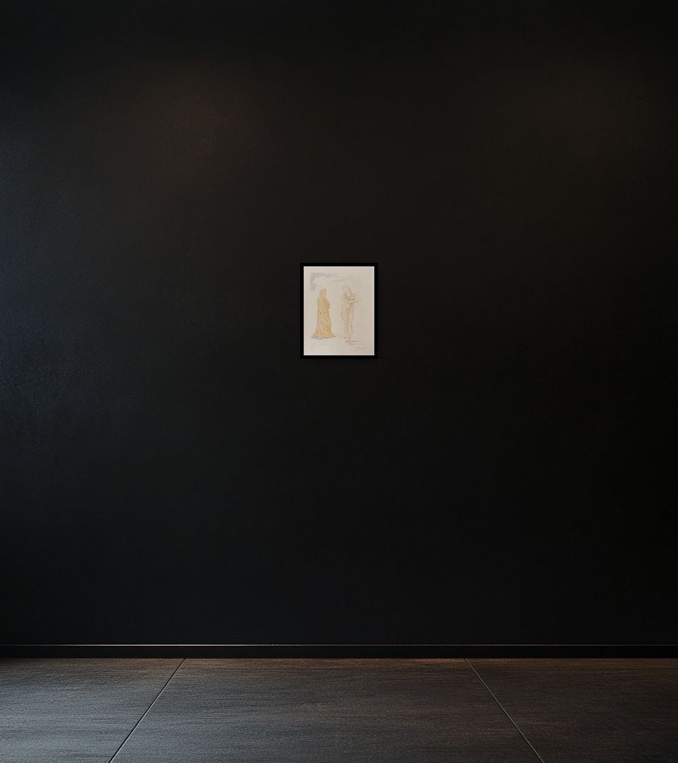 Print Artworks from Divine Comedy on dark wall