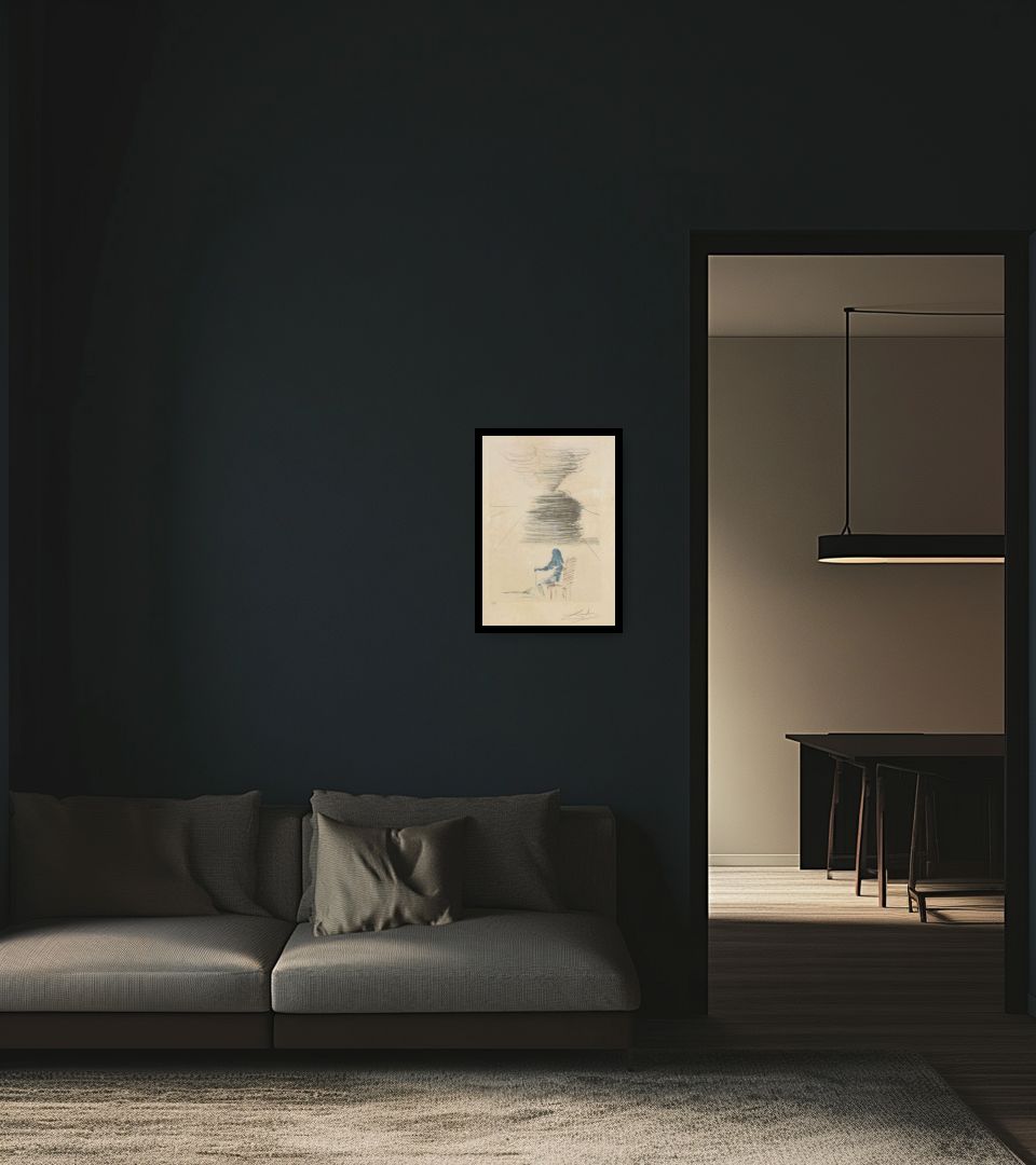Print Artworks from Much Ado About Shakespeare in dark living room