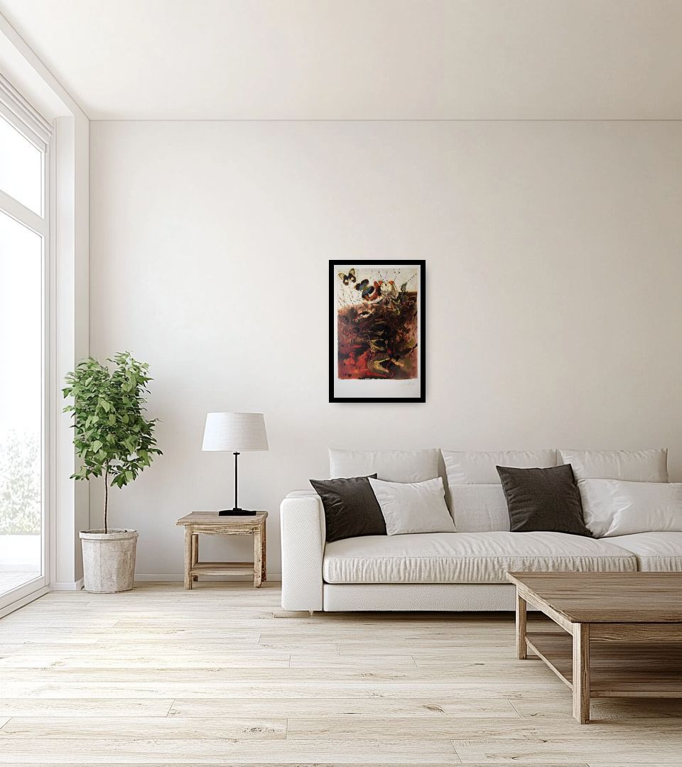 Print Auvergne in light living room