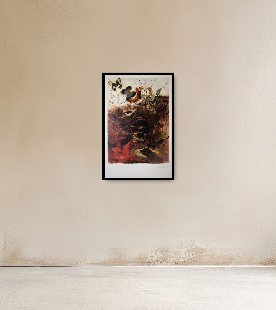 Print Auvergne on warm wall