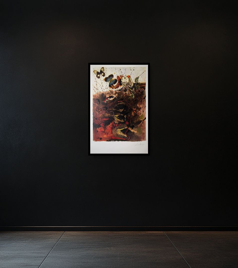 Print Auvergne on dark wall