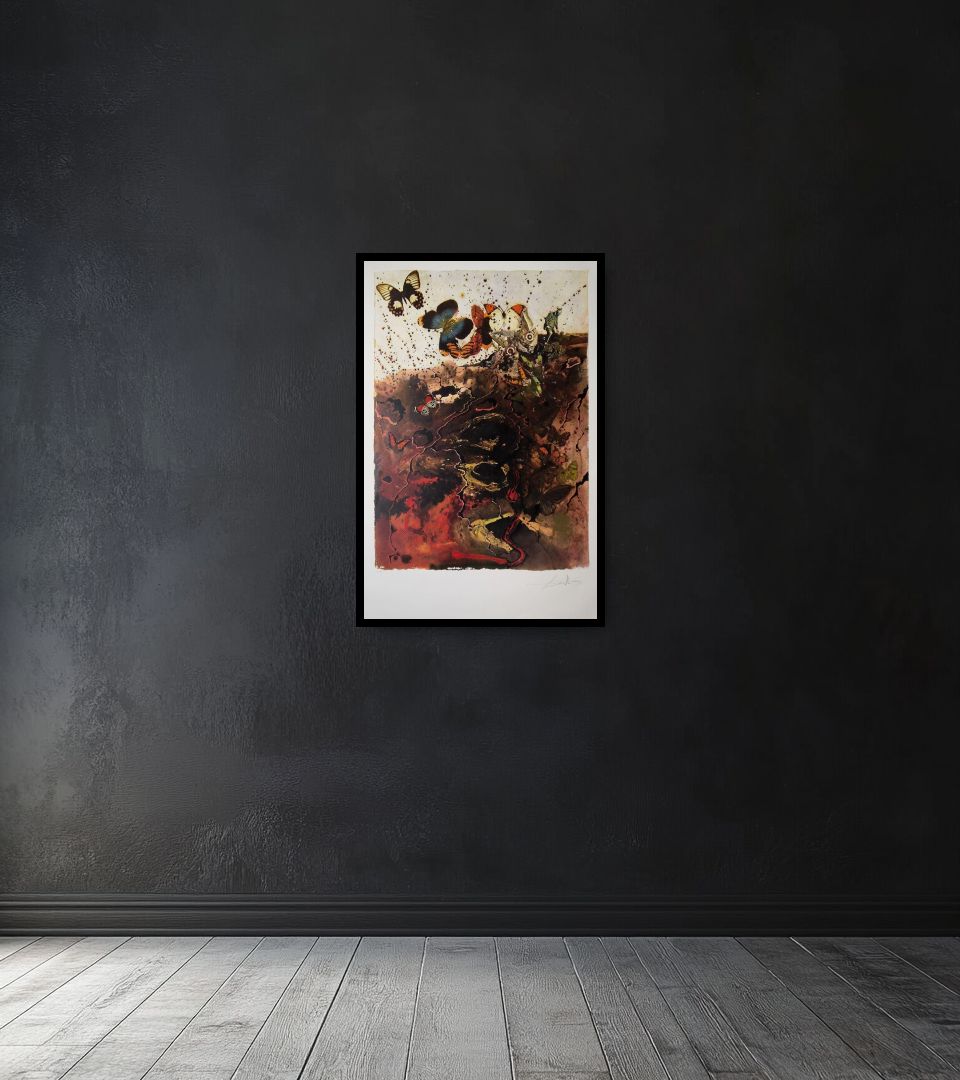 Print Auvergne on dark wall