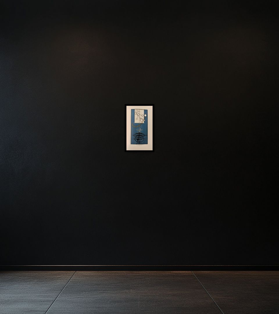 Print Nauta Celeste on dark wall