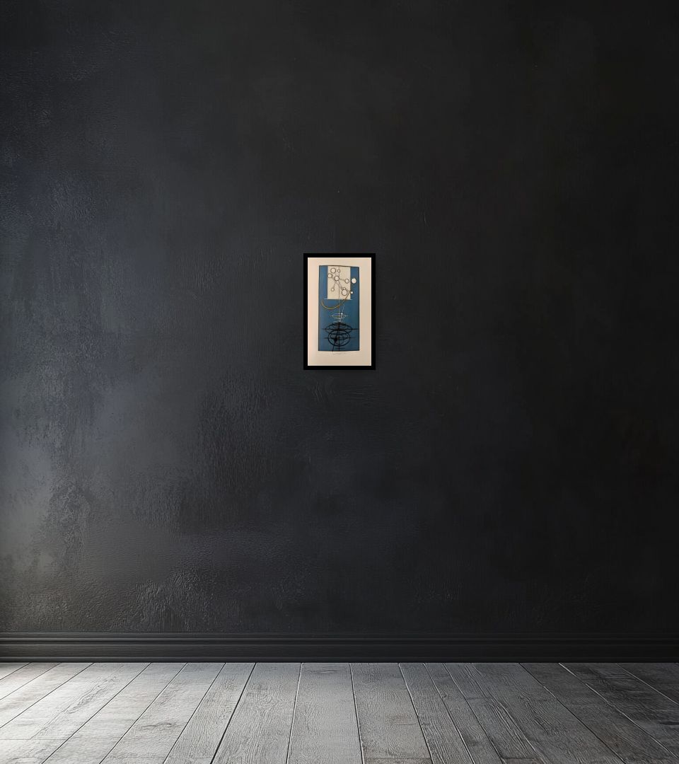 Print Nauta Celeste on dark wall