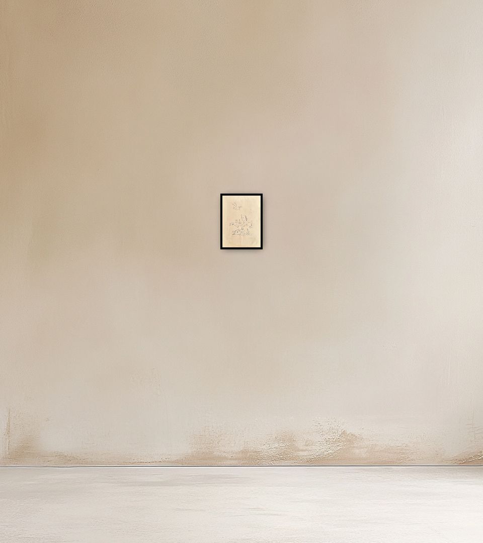 Print Surreal Forms on warm wall