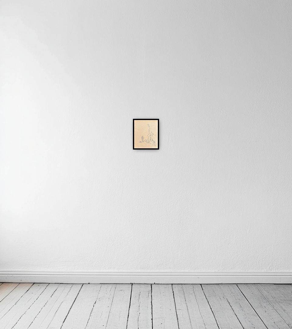 Drawing Surreal Forms on light wall