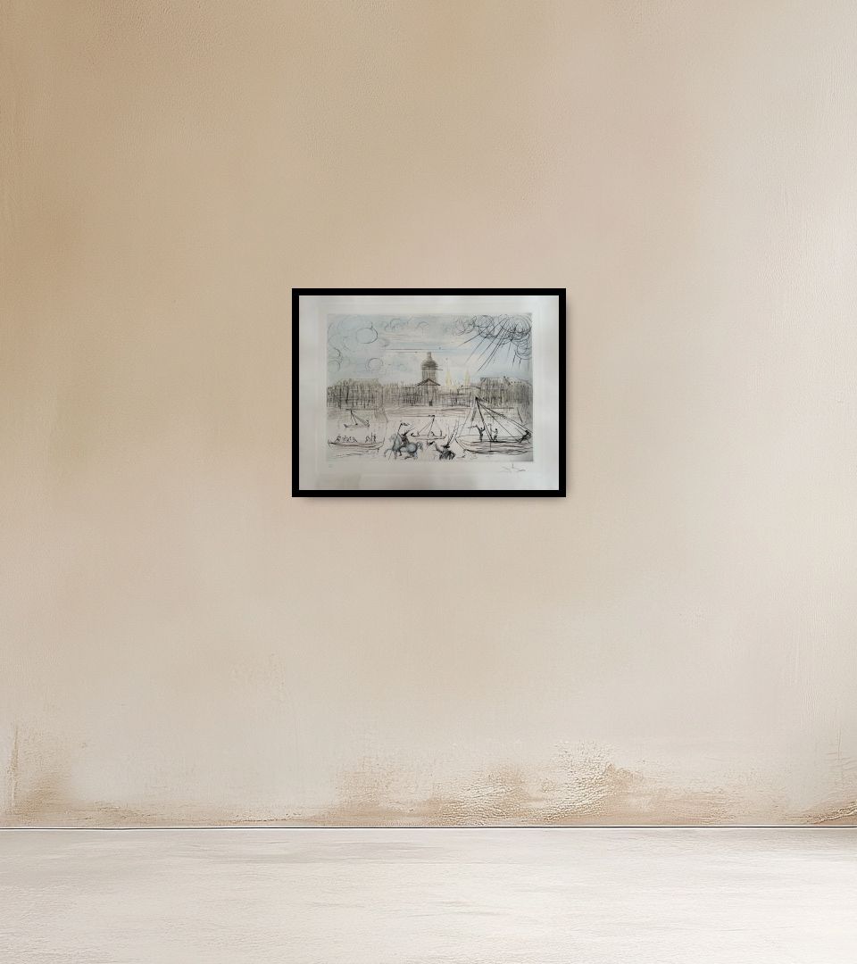 Print L'Académie de Beaux Arts Paris on warm wall