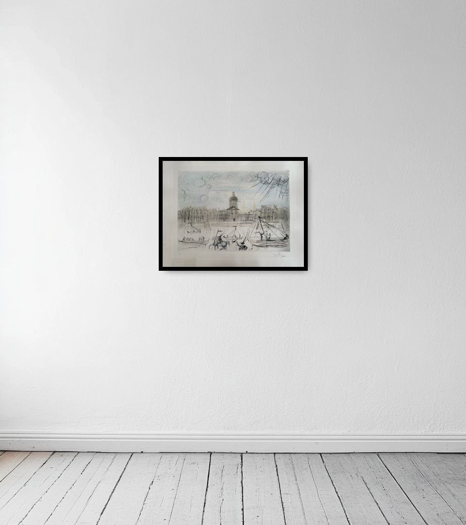 Print L'Académie de Beaux Arts Paris on light wall