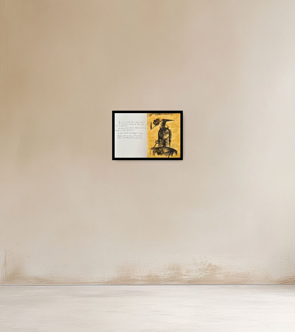 Print Les amies on warm wall