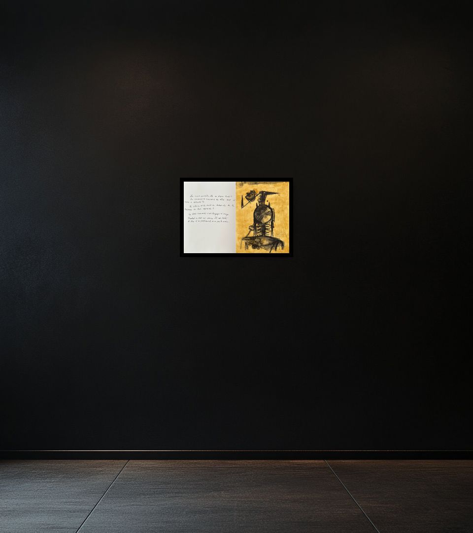 Print Les amies on dark wall