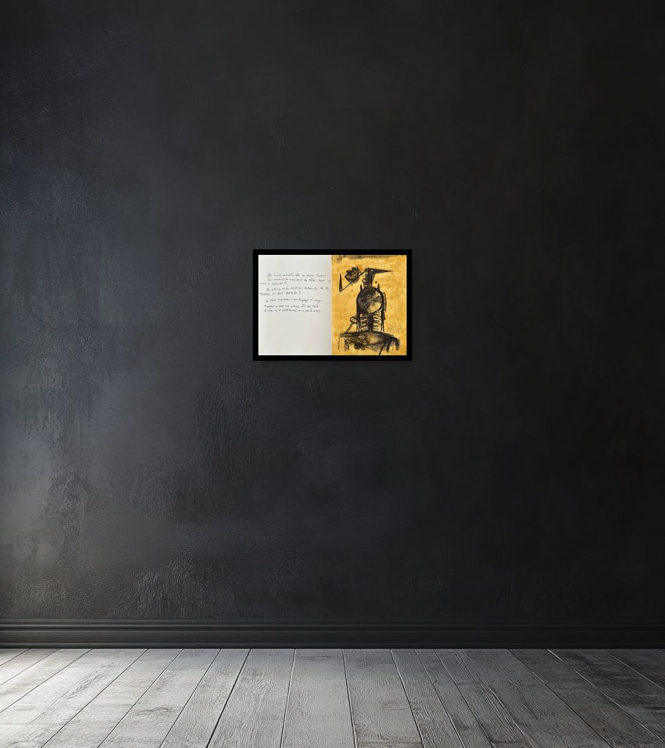 Print Les amies on dark wall