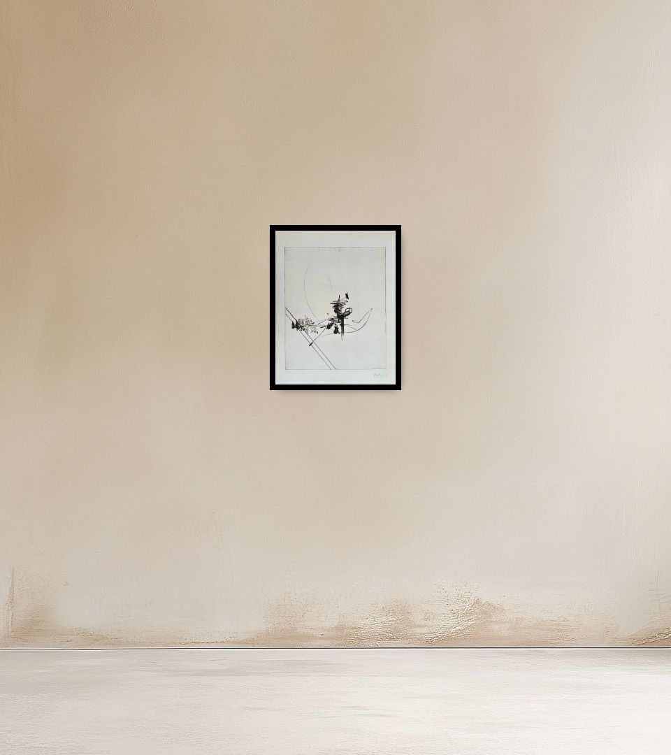 Print Abstract composition on warm wall