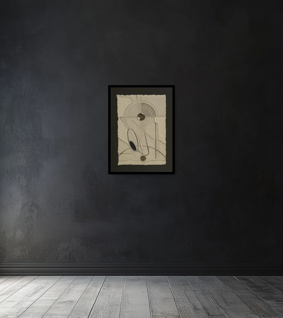 Print Senza Titolo on dark wall