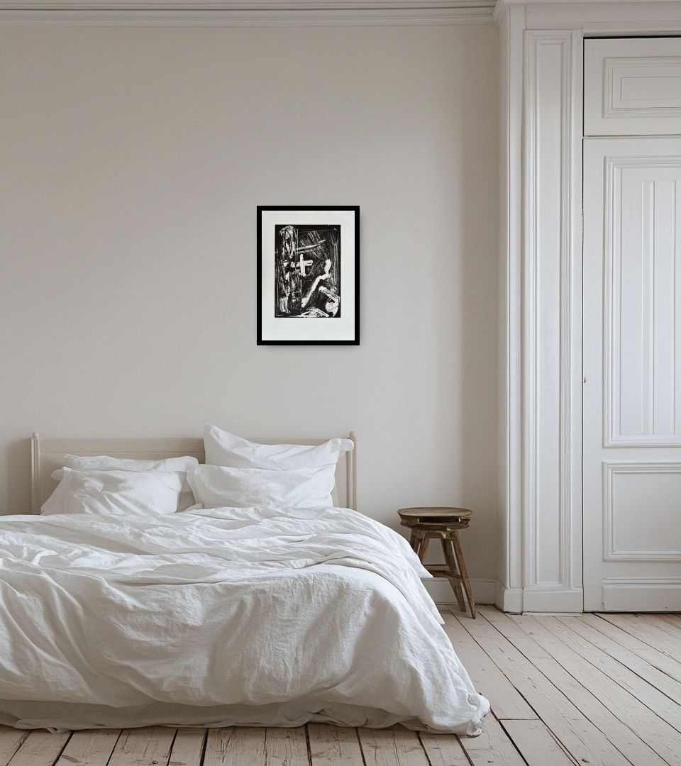 Print Senza Titolo in light bedroom