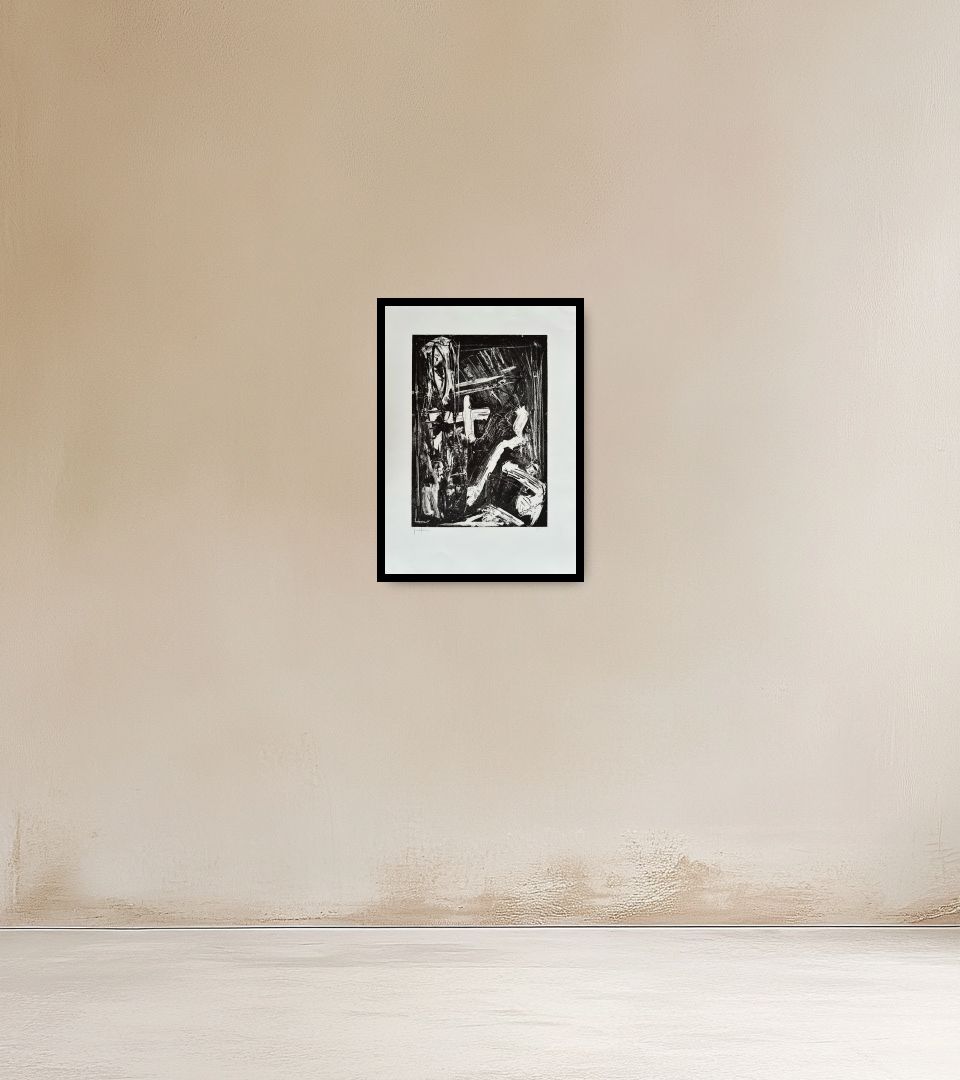 Print Senza Titolo on warm wall