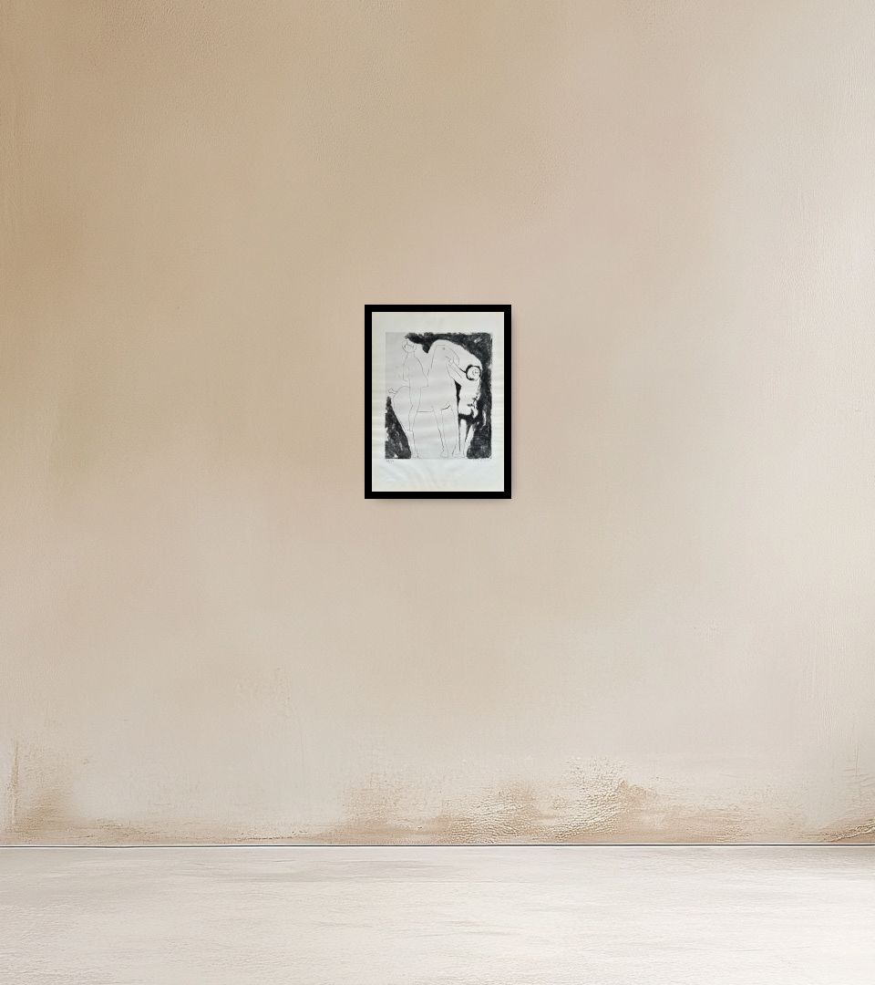 Print Il sogno del cavaliere on warm wall