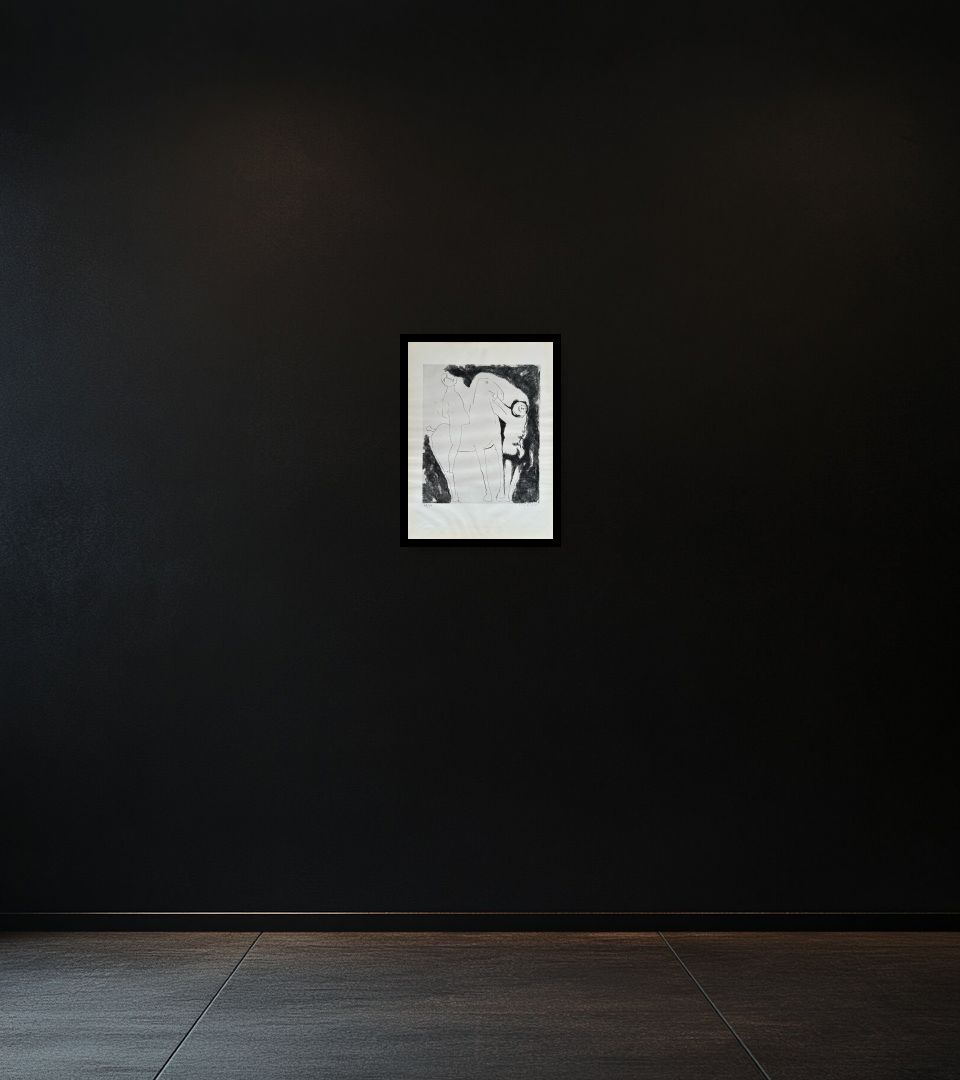 Print Il sogno del cavaliere on dark wall