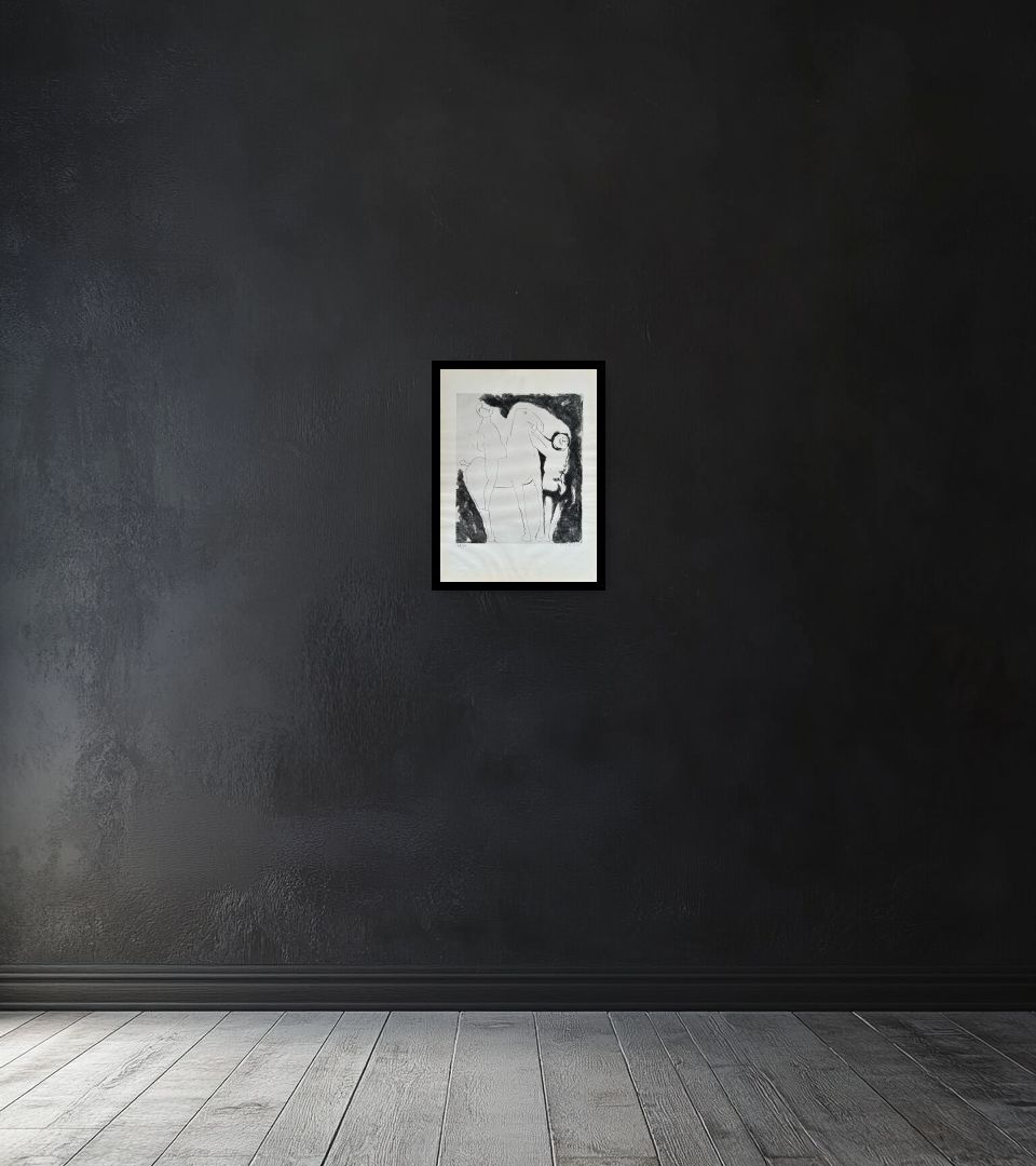 Print Il sogno del cavaliere on dark wall