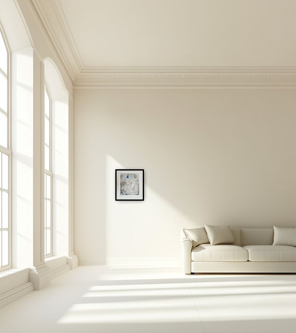 Print Miracolo in large empty light living room