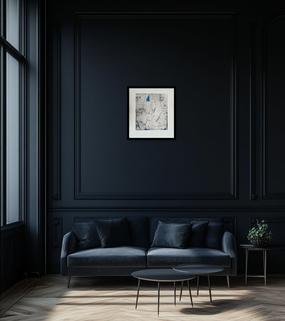 Print Miracolo in dark living room