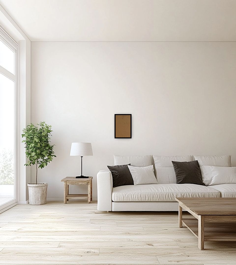 Drawing Senza Titolo in light living room