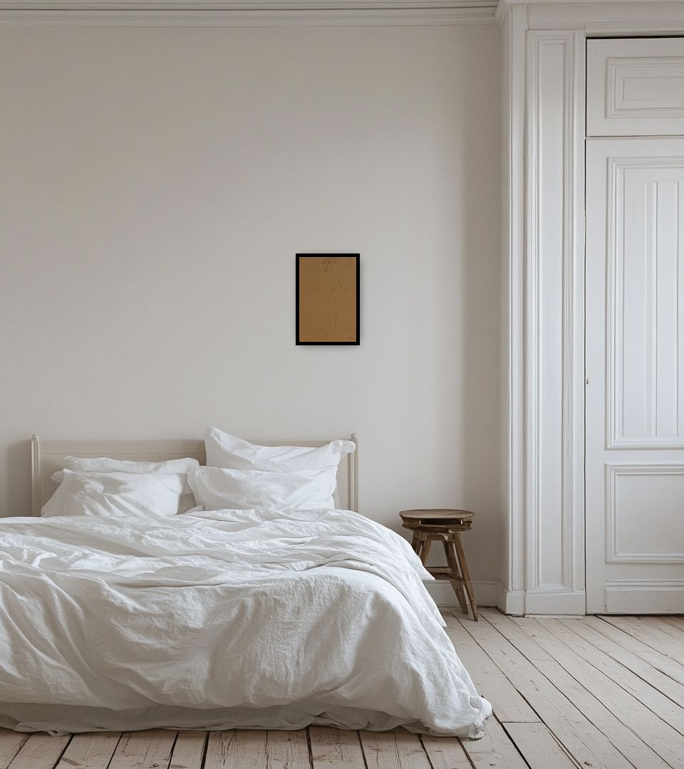 Drawing Senza Titolo in light bedroom