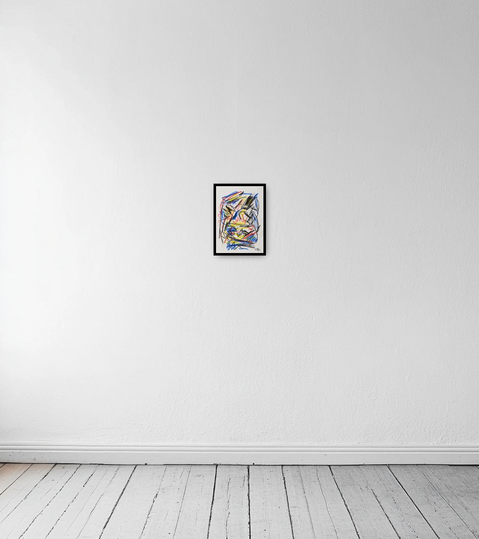 Drawing Senza Titolo, C-28 on light wall