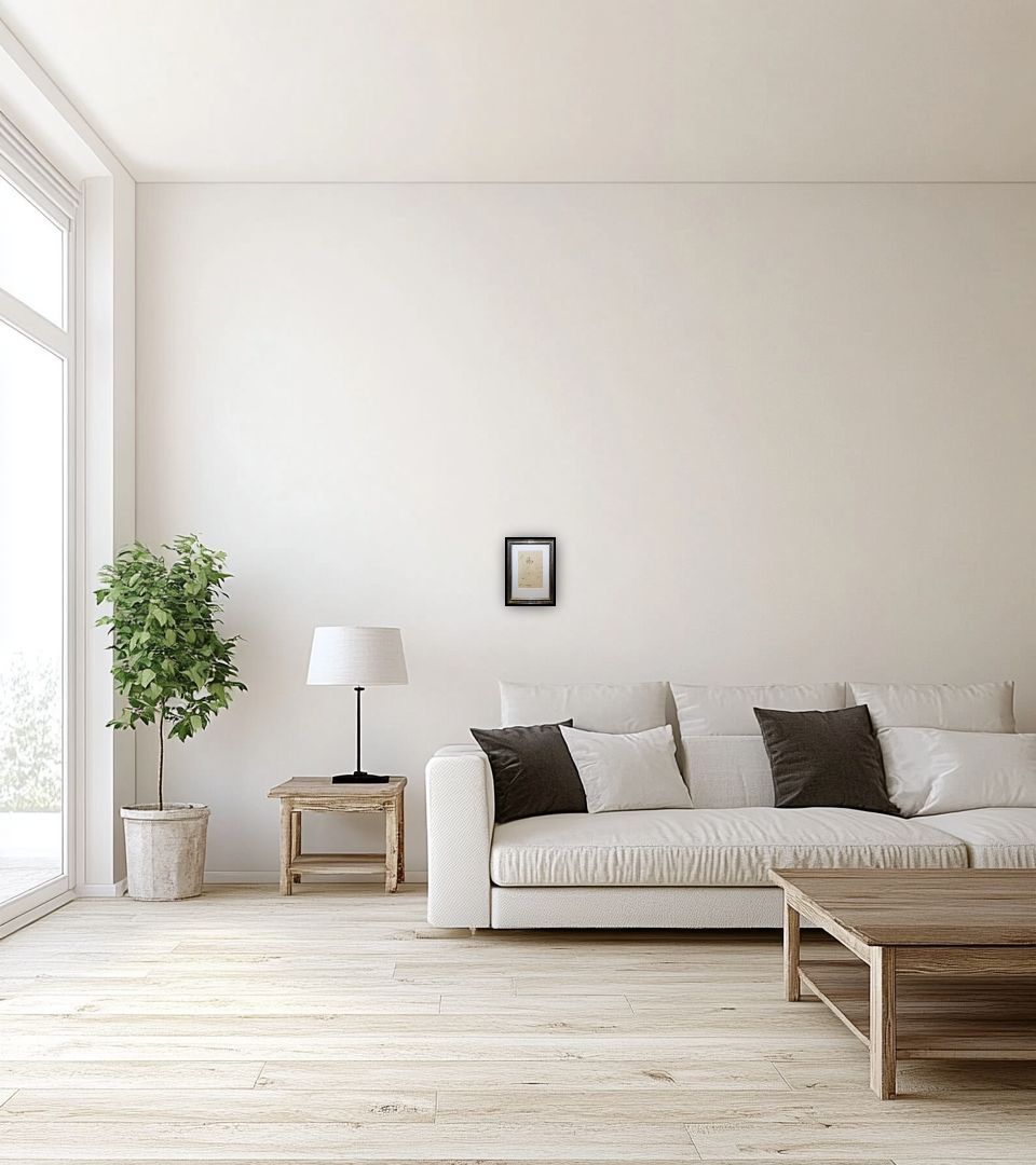 Drawing Untitled in light living room