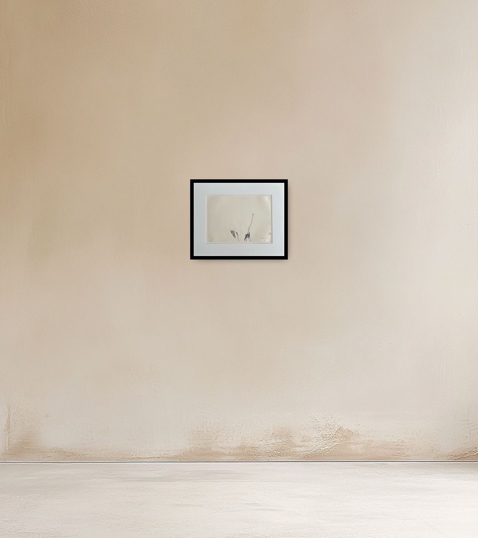 Drawing Senza Titolo on warm wall