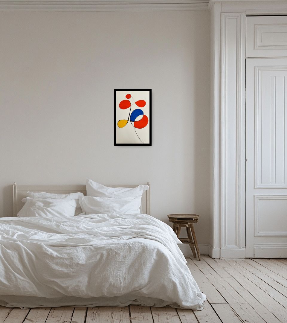 Print Sans Titre in light bedroom