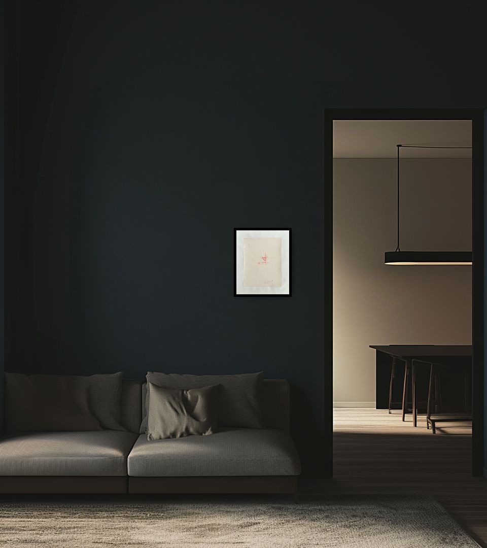 Drawing Composition, 66 in dark living room