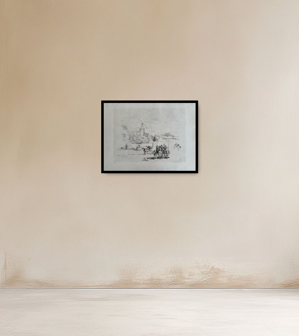 Print Rome and cadaques on warm wall